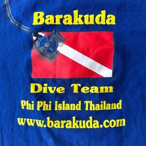 VTG Barakuda Dive Team T Shirt Large Phi Phi Islands Thailand Scuba Padi…